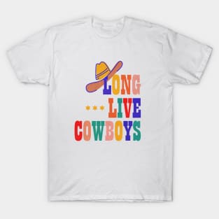 Cowboys - colorful typography T-Shirt